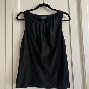 LAUREN Ralph Lauren Black Sleeveless Blouse Top